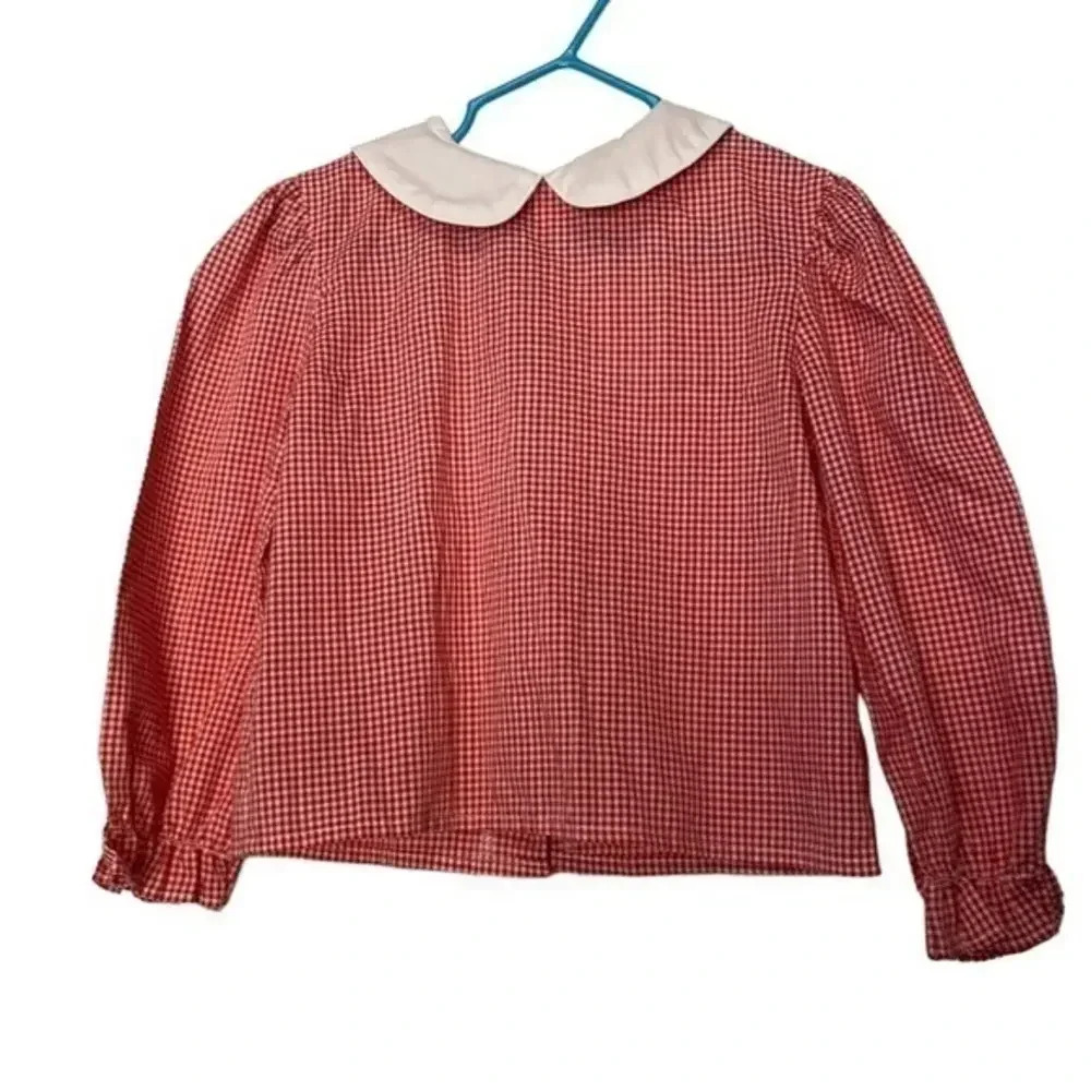 Girl's‎ Little Bitty Red Gingham Top Size 4